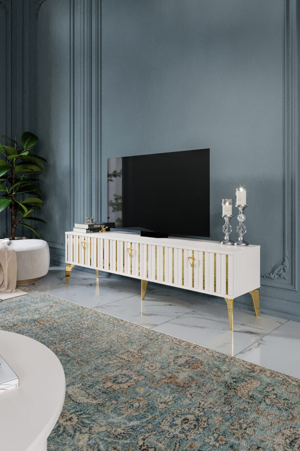 150 Cm Dubai Mdf Mebran Kapak Ekru Gold