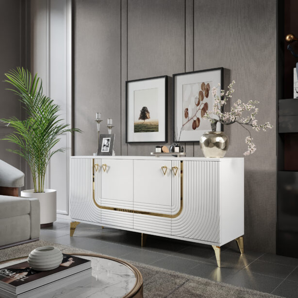 MDF membran kapaklı konsol